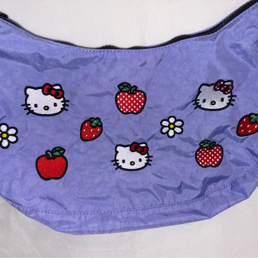 Baggu x Hello Kitty Med Crescent Nylon Bag, Embroidered